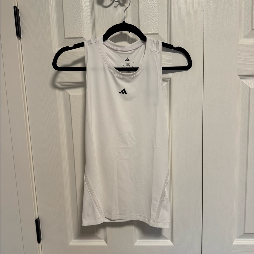 Adidas women’s White Tank Top, size M slim fit